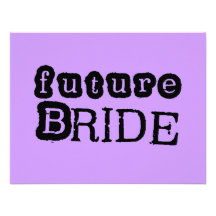 Future Bride Black Text Tshirts and Gifts Invites