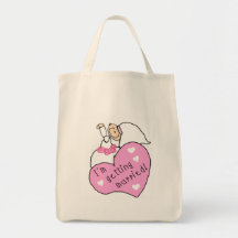 Future Bride with Heart Tshirts and Gifts Canvas Bags