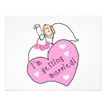 Future Bride with Heart Tshirts and Gifts Custom Invites