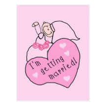Future Bride with Heart Tshirts and Gifts Postcards
