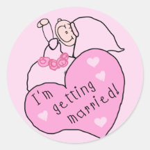 Future Bride with Heart Tshirts and Gifts Stickers