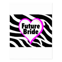 Future Bride (Zebra Stripes) Post Cards