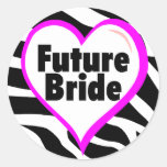 Future Bride (Zebra Stripes) Stickers