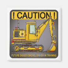 Future Digger Shovel Driver Magnet
