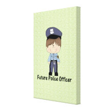 future police officer (boy) canvas print