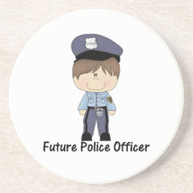 future police officer (boy) coasters