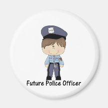 future police officer (boy) magnets