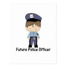 future police officer (boy) postcard