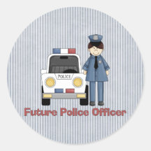 Future Police Officer - Female Stickers