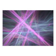 Futuristic Abstract Fractal Design Invite