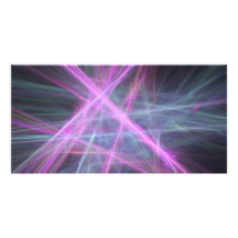 Futuristic Abstract Fractal Design Photo Cards