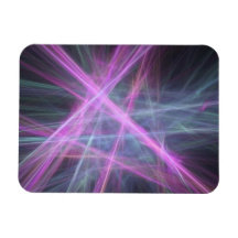 Futuristic Abstract Fractal Design Rectangle Magnet