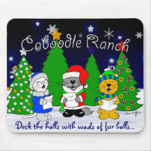 'Fuzzy Carolers' Mousepads