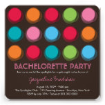 Fuzzy Colour Disco Dots Bachelorette Party Invite