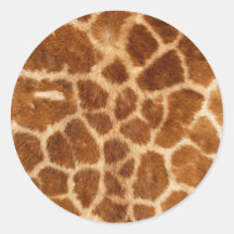 Fuzzy Giraffe Fur Pattern Sticker