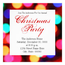 Fuzzy Lights Party Invitations