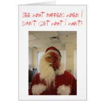 FX burnt santa xmas card