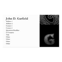 G Celtic Monogram Business Card Template