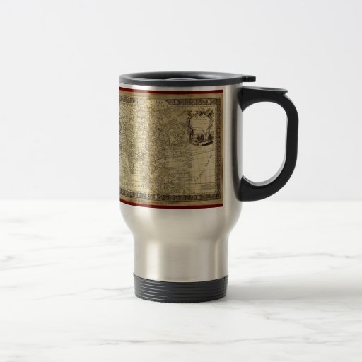 G. Danet 1700 AD Vintage Old World Map Travel Mug
