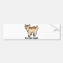 G is for Goat Bumper Sticker
