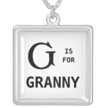 G Is For Granny Monogram Pendant Monogrammed