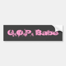 G.O.P. Babe Bumper Sticker