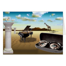 G Sharp - Surrealism by Cheryl Daniels Greeting Cards