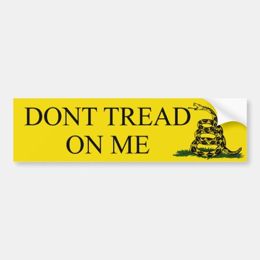Gadsden_flag 11in Bumper2 Bumper Stickers