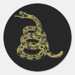 Gadsden Flag , Dont Tread On Me,  Black Sticker