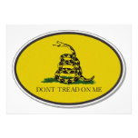 Gadsden Flag Dont Tread On Me Oval Design Photo Print