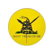 Gadsden Flag Round Clock