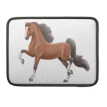 Gaited Bay Saddlebred Horse Rickshaw Flap Sleeve MacBook Pro Sleeves