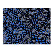 Galactic Interchange In Blue Postcard
