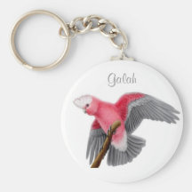 Galah Rose Breasted Cockatoo Keychain