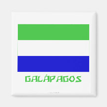 Galápagos flag with Name Refrigerator Magnets