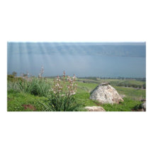 Galilee Sea Panoramic View Photo Card Template