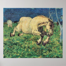 Galloping Horse by Giovanni Segantini Poster