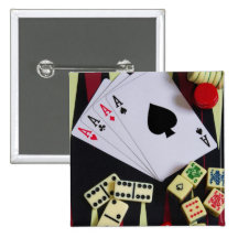 gambler pinback button