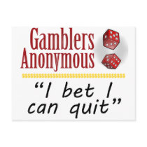 Gamblers Anonymous Postcard