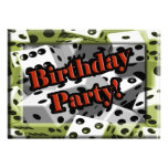 Gamblers Dice Birthday Party Invitation