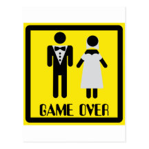 game over couple post cards