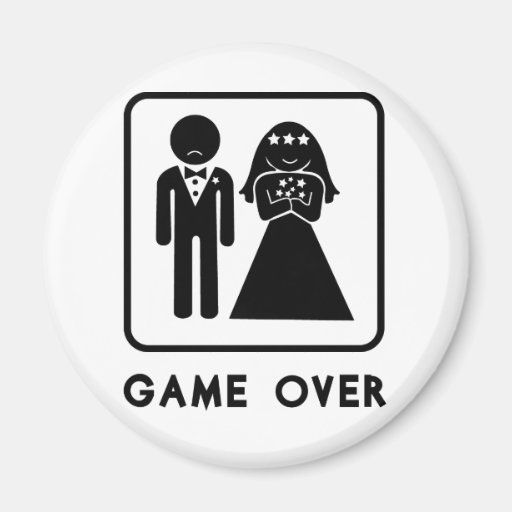 Game Over Fridge Magnet