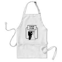 "Game Over" marriage Apron