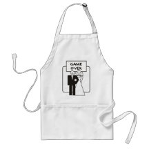 Game Over Marriage Aprons