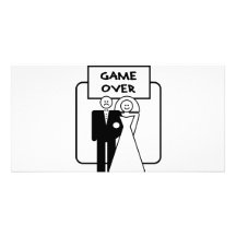 "Game Over" marriage Customized Photo Card