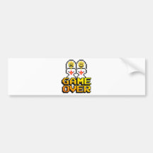 Game Over Marriage (Lesbian, 8-bit) Bumper Sticker