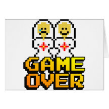 Game Over Marriage (Lesbian, 8-bit) Card