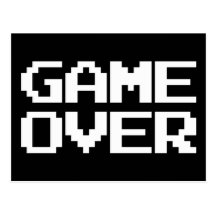 Game Over Postcard