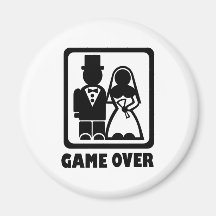 Game over refrigerator magnet