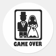 Game over round stickers